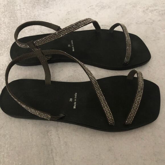 Free People Black Crystal Cove Sandal NEW - Picture 4 of 8